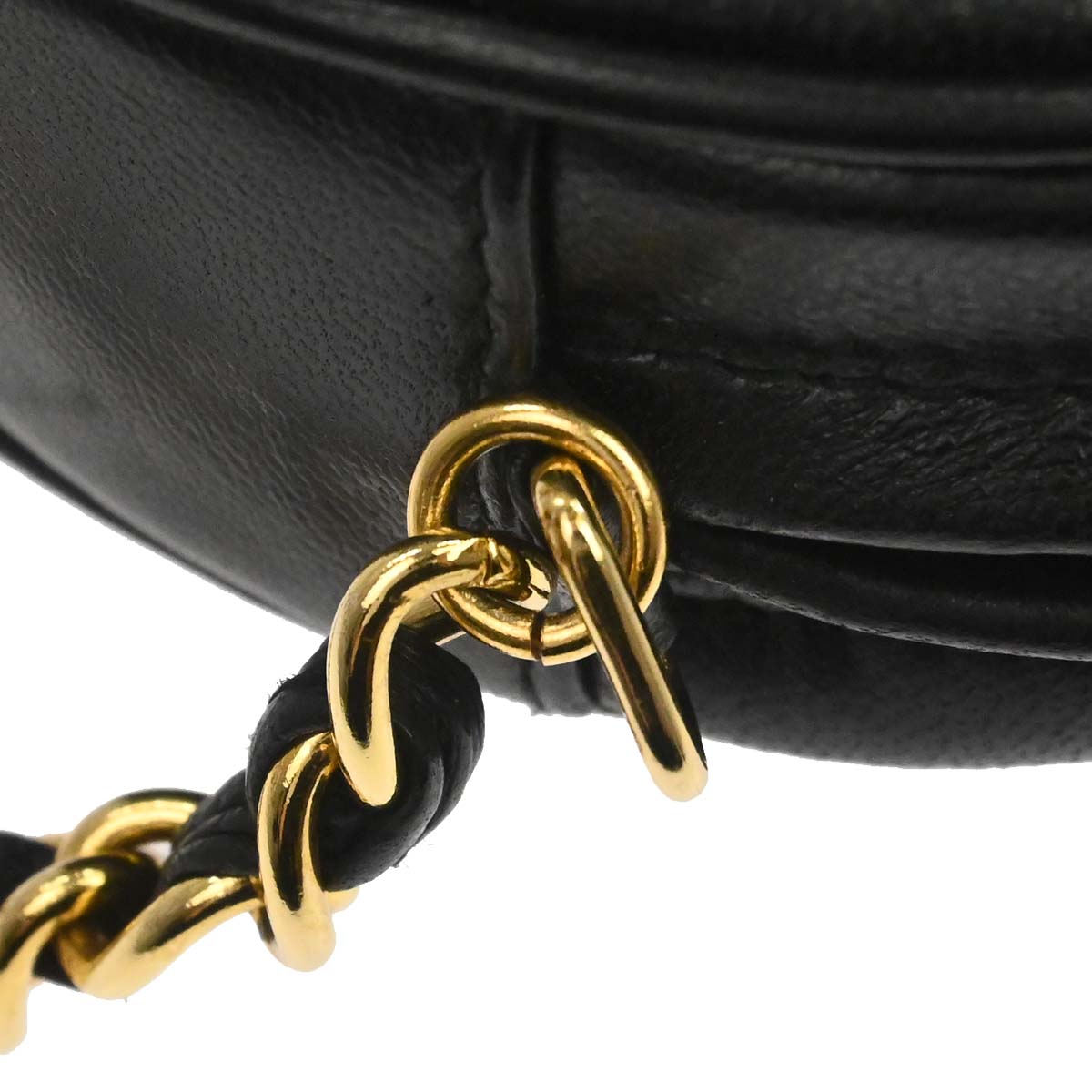Chanel Black Lambskin Round Camera Bag Mini