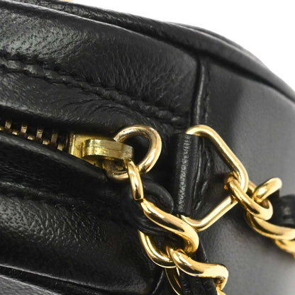 Chanel Black Lambskin Round Camera Bag Mini
