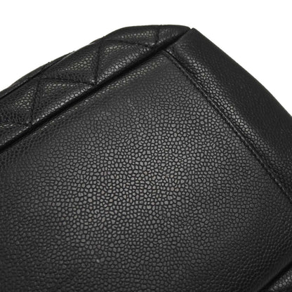 Chanel 2009-2010 Black Caviar Skin Grand Shopping Tote GST Chain Handbag