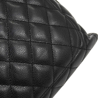Chanel 2009-2010 Black Caviar Skin Grand Shopping Tote GST Chain Handbag