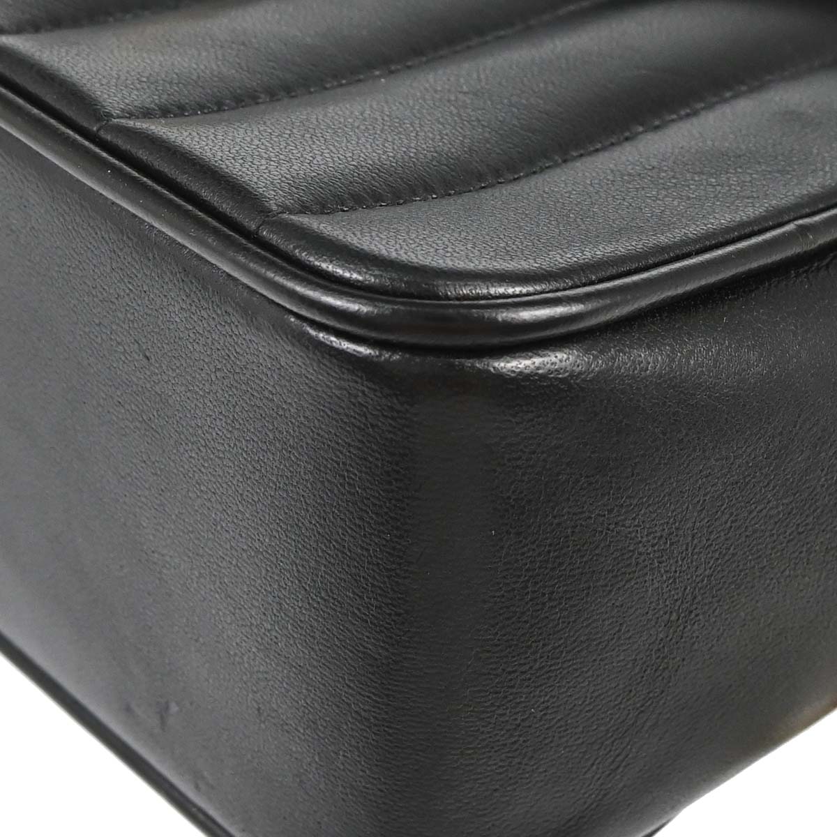 Chanel Black Lambskin Chevron Shoulder Bag