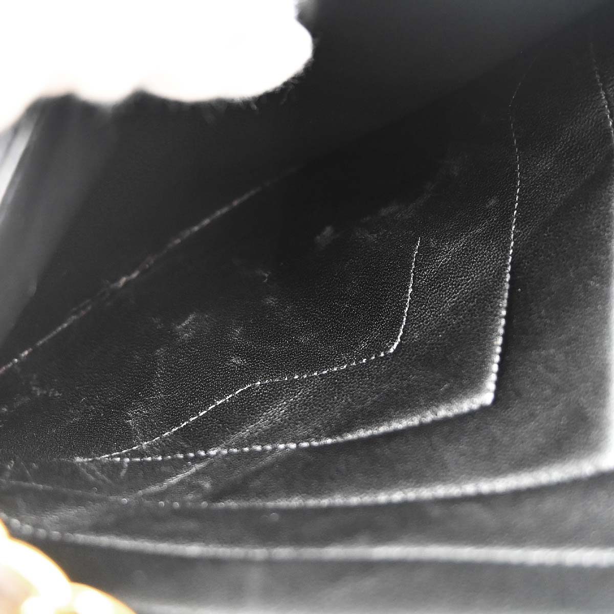 Chanel Black Lambskin Chevron Shoulder Bag