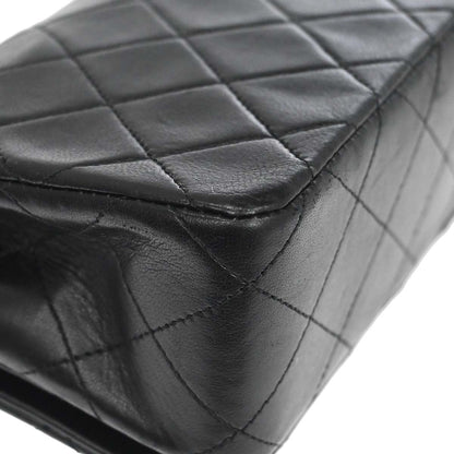 Chanel Black Lambskin Turnlock Mini Full Flap Shoulder Bag
