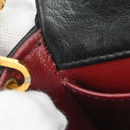 Chanel Black Lambskin Turnlock Mini Full Flap Shoulder Bag