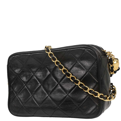 Chanel Black Lambskin Camera Bag Mini