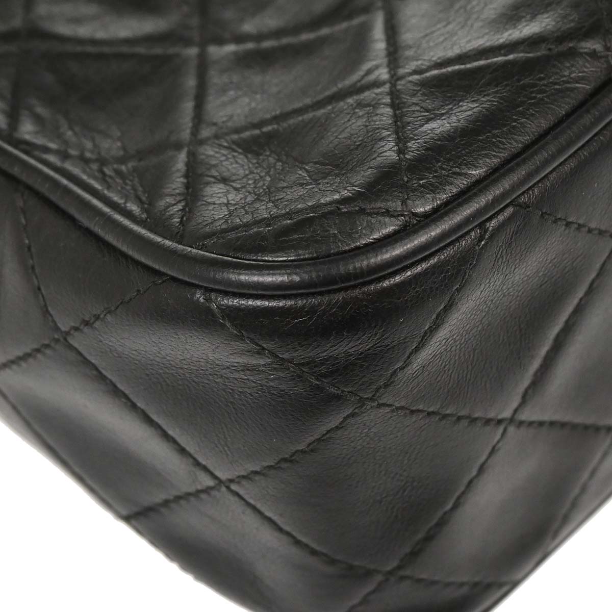 Chanel Black Lambskin Camera Bag Mini