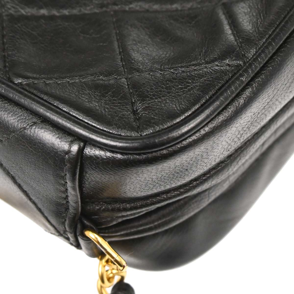 Chanel Black Lambskin Camera Bag Mini