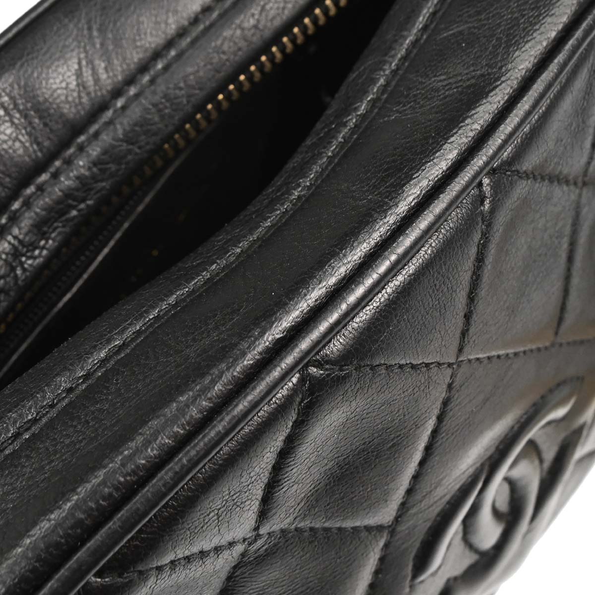 Chanel Black Lambskin Camera Bag Mini