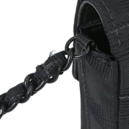 Chanel 2002-2003 Black Jacquard Nylon Travel Line East West Shoulder Bag
