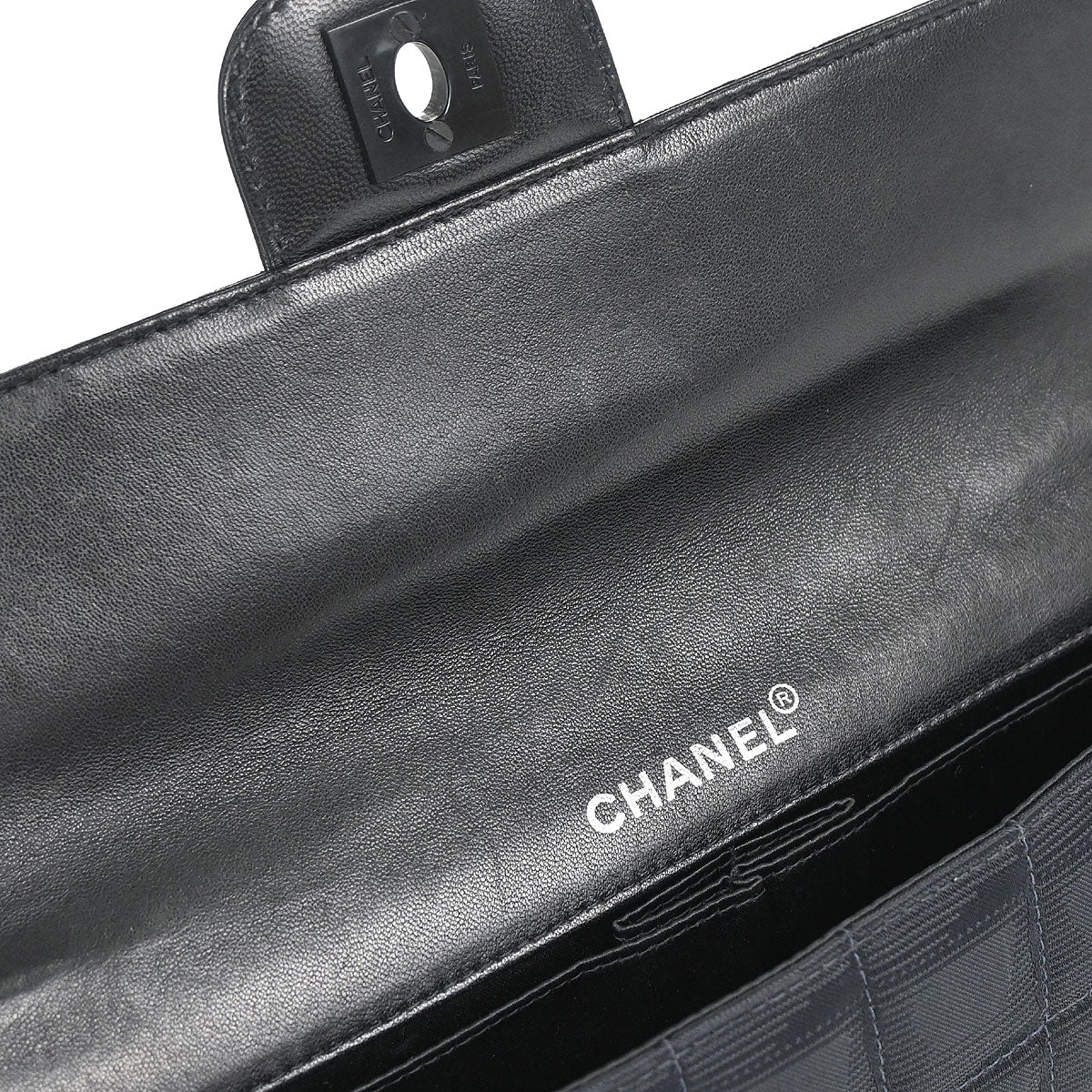 Chanel 2002-2003 Black Jacquard Nylon Travel Line East West Shoulder Bag