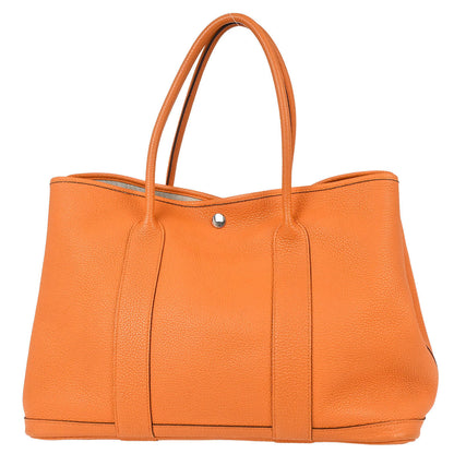 Hermes Orange Negonda Garden Party 36 PM Tote Handbag