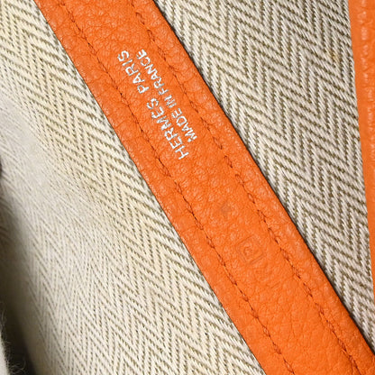 Hermes Orange Negonda Garden Party 36 PM Tote Handbag