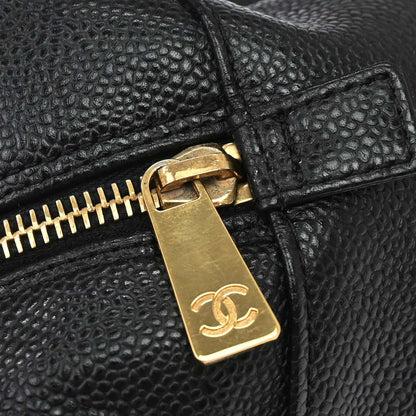 Chanel 2002-2003 Black Caviar Skin Petite Timeless Tote PTT Chain Handbag