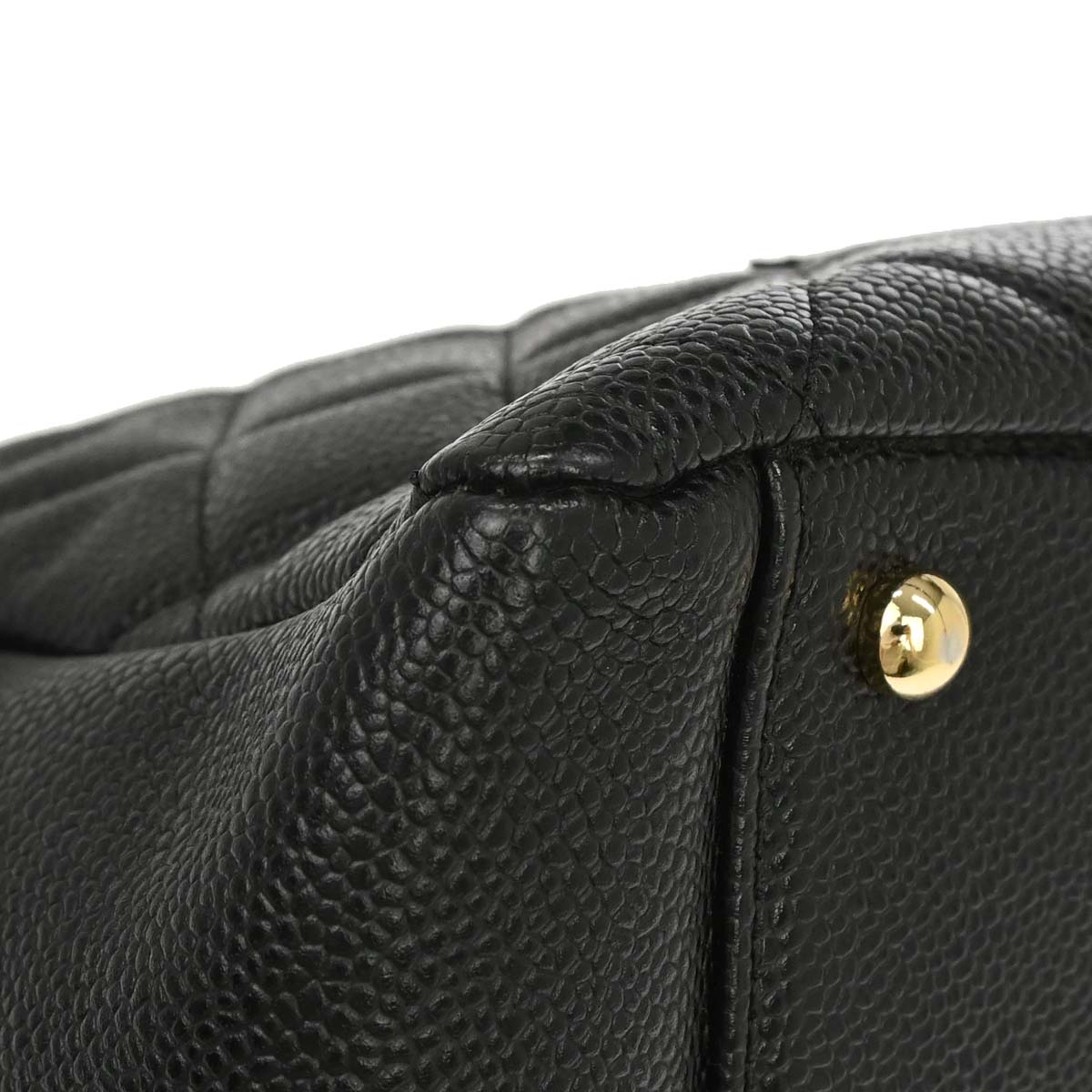 Chanel 2002-2003 Black Caviar Skin Petite Timeless Tote PTT Chain Handbag
