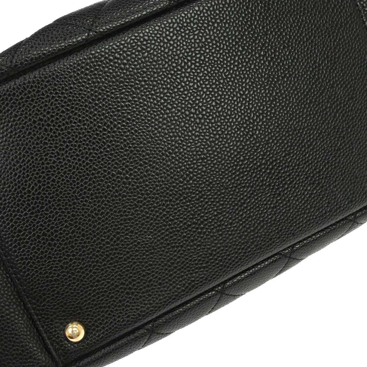 Chanel 2002-2003 Black Caviar Skin Petite Timeless Tote PTT Chain Handbag