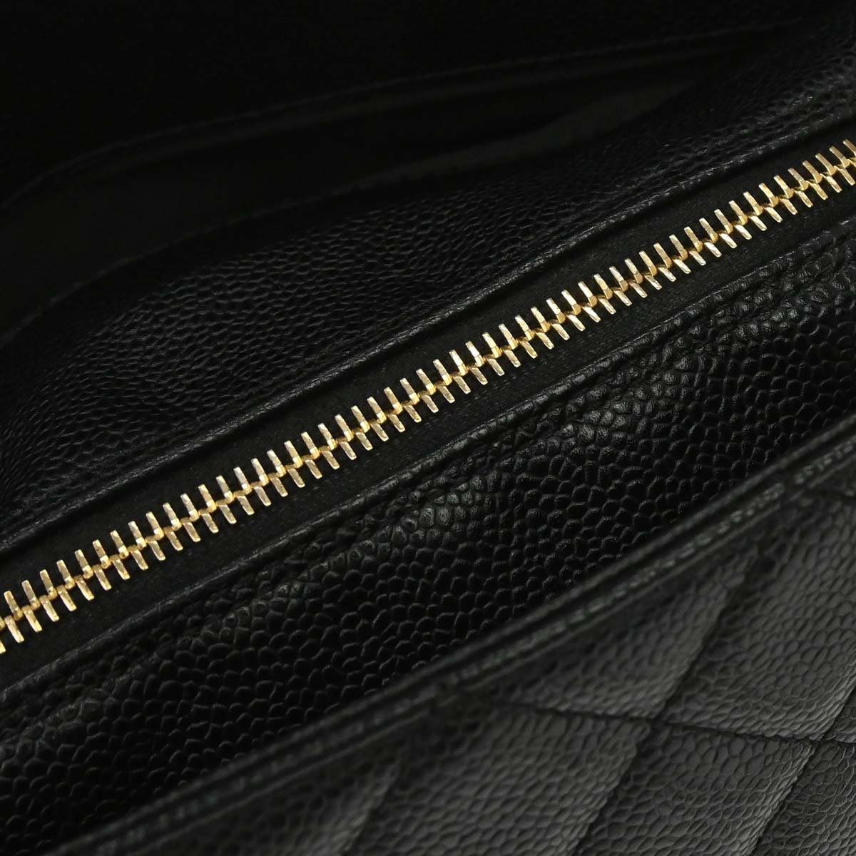 Chanel 2002-2003 Black Caviar Skin Petite Timeless Tote PTT Chain Handbag