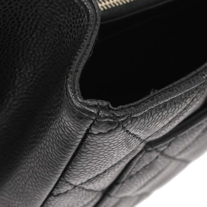 Chanel 2013-2014 Black Caviar Skin Grand Shopping Tote GST Chain Handbag