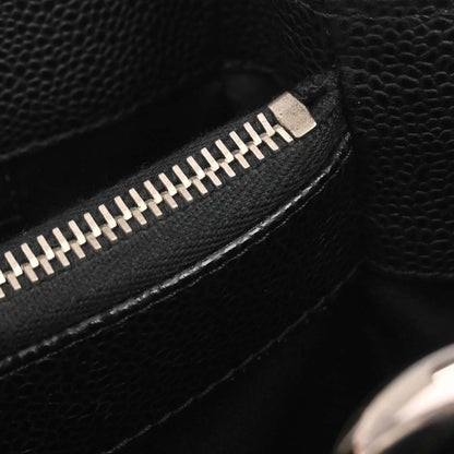 Chanel 2013-2014 Black Caviar Skin Grand Shopping Tote GST Chain Handbag