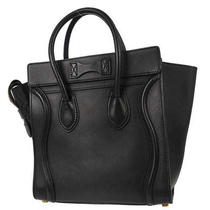 Celine Black Luggage Micro Tote Handbag