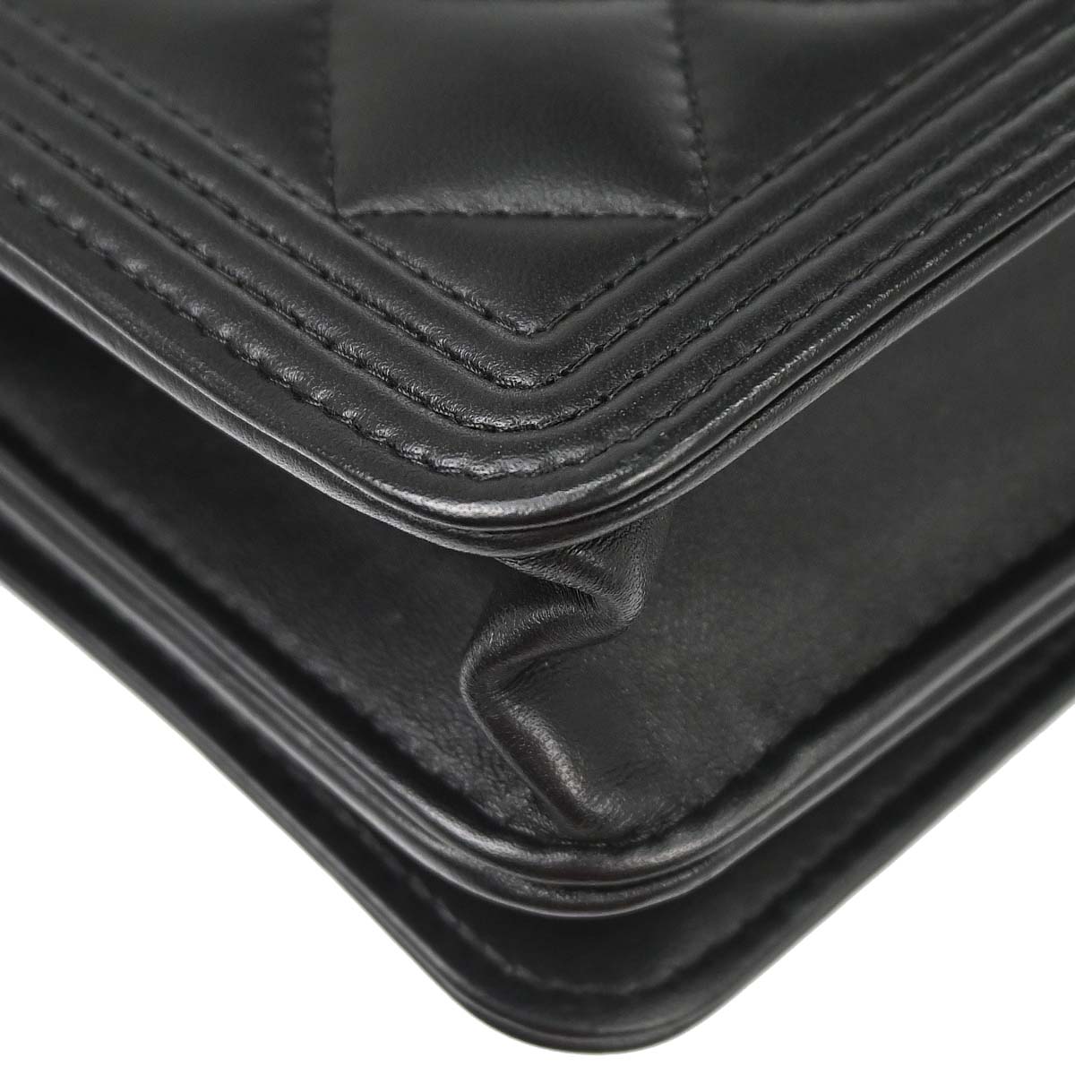 Boy Chanel Black Lambskin Chain WOC Shoulder Bag