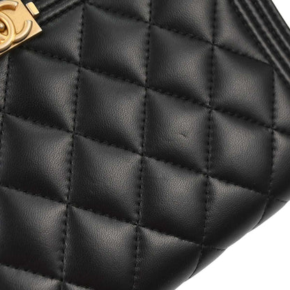Boy Chanel Black Lambskin Chain WOC Shoulder Bag