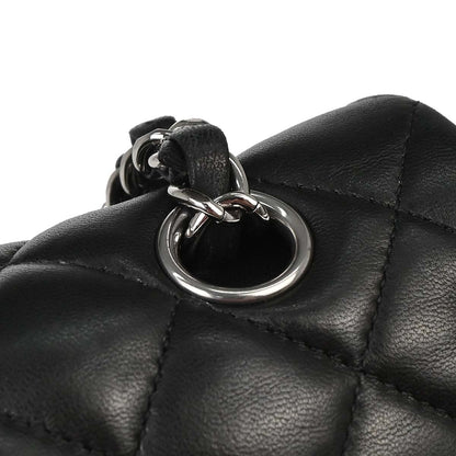 Chanel Black Lambskin Medium Classic Double Flap Shoulder Bag