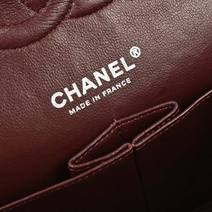 Chanel Black Lambskin Medium Classic Double Flap Shoulder Bag