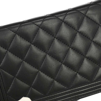 Boy Chanel 2016-2017 Black Lambskin WOC Wallet on Chain Bag