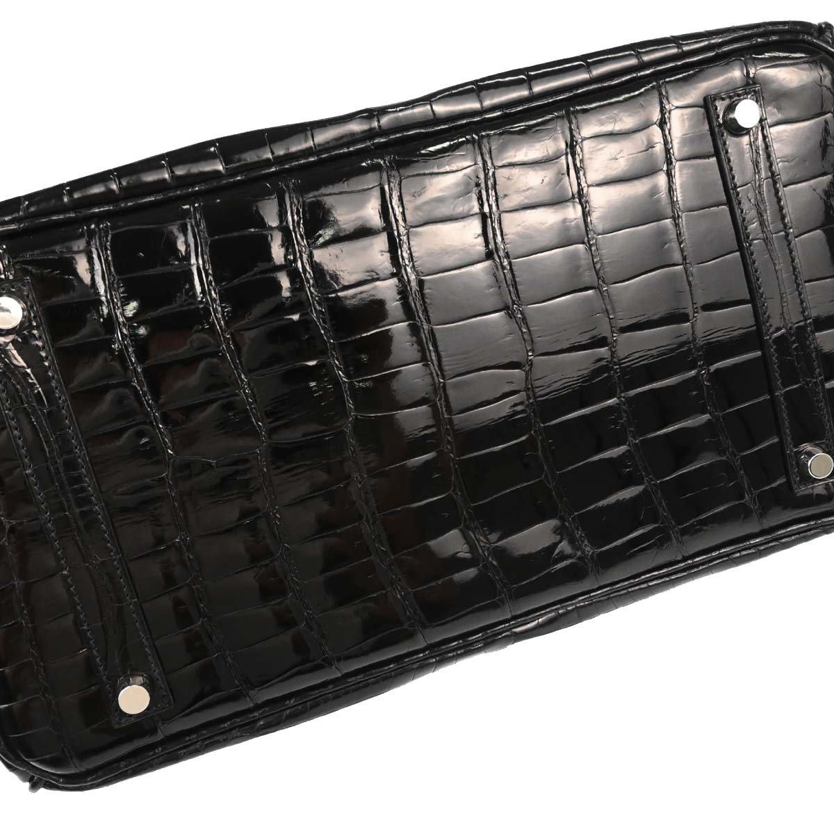 Hermes * Black Porosus Birkin 35 Handbag