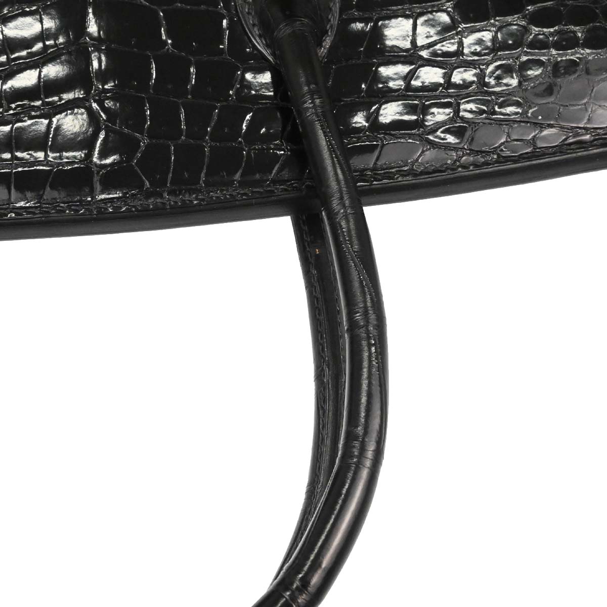 Hermes * Black Porosus Birkin 35 Handbag