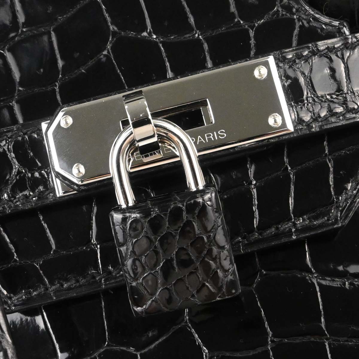 Hermes * Black Porosus Birkin 35 Handbag