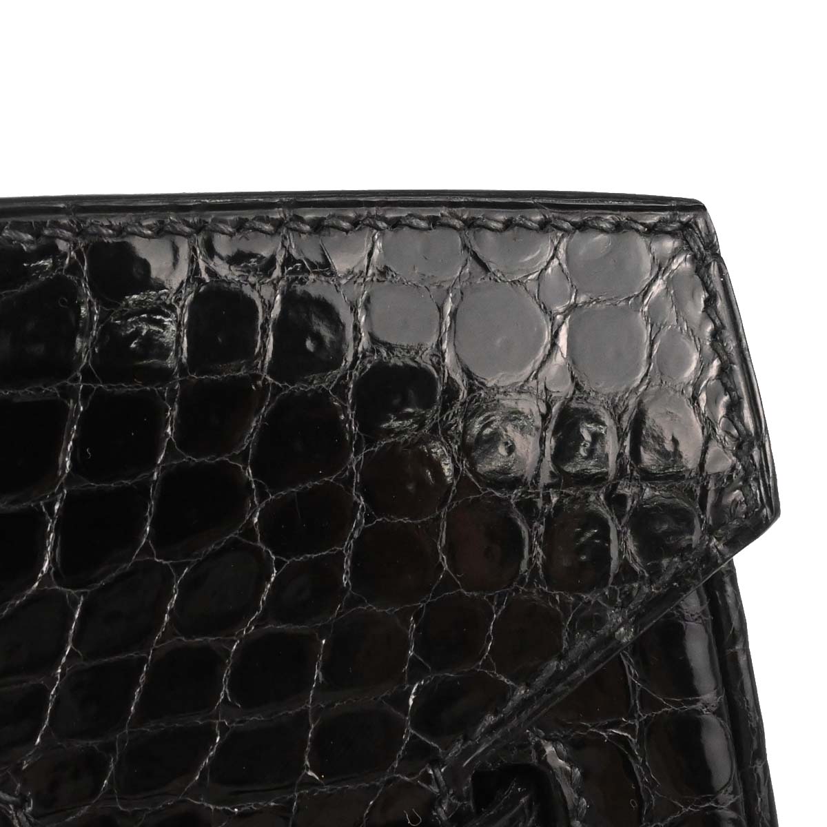 Hermes * Black Porosus Birkin 35 Handbag