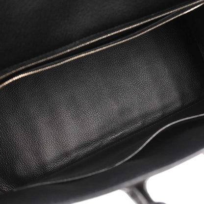 Hermes * Black Porosus Birkin 35 Handbag