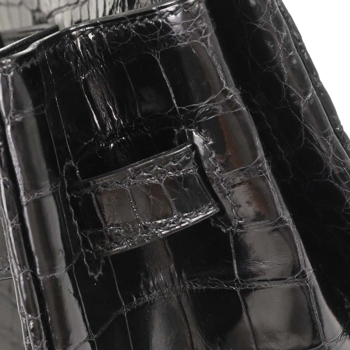 Hermes * Black Porosus Birkin 35 Handbag