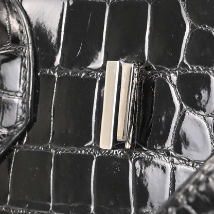 Hermes * Black Porosus Birkin 35 Handbag