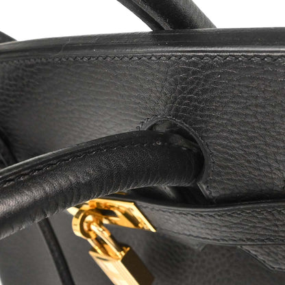 Hermes Black Ardennes Birkin 30 Handbag