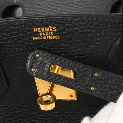 Hermes Black Ardennes Birkin 30 Handbag