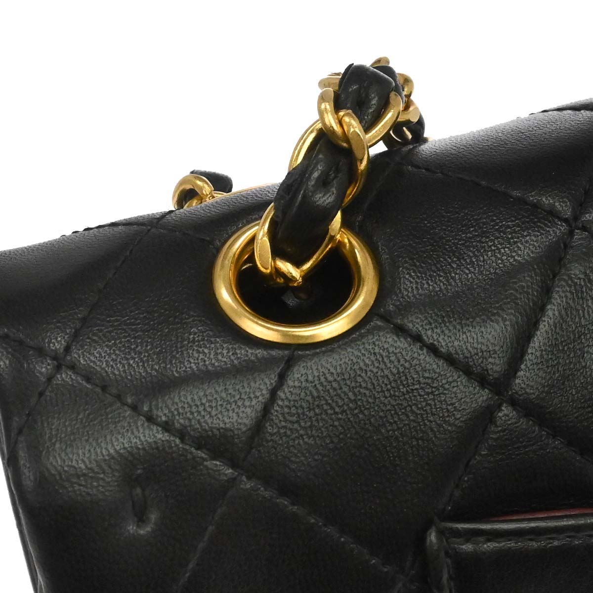 Chanel Black Lambskin Medium Classic Double Flap Shoulder Bag