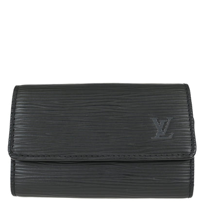Louis Vuitton Black Epi Multicles 6 Key Case M63812 Small Good