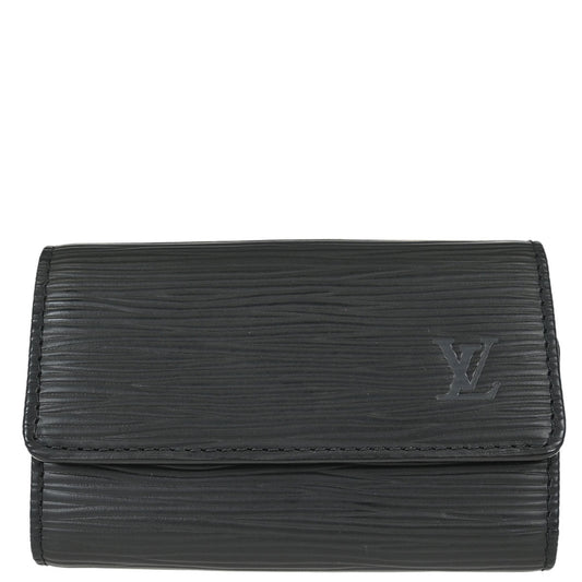 Louis Vuitton Black Epi Multicles 6 Key Case M63812 Small Good