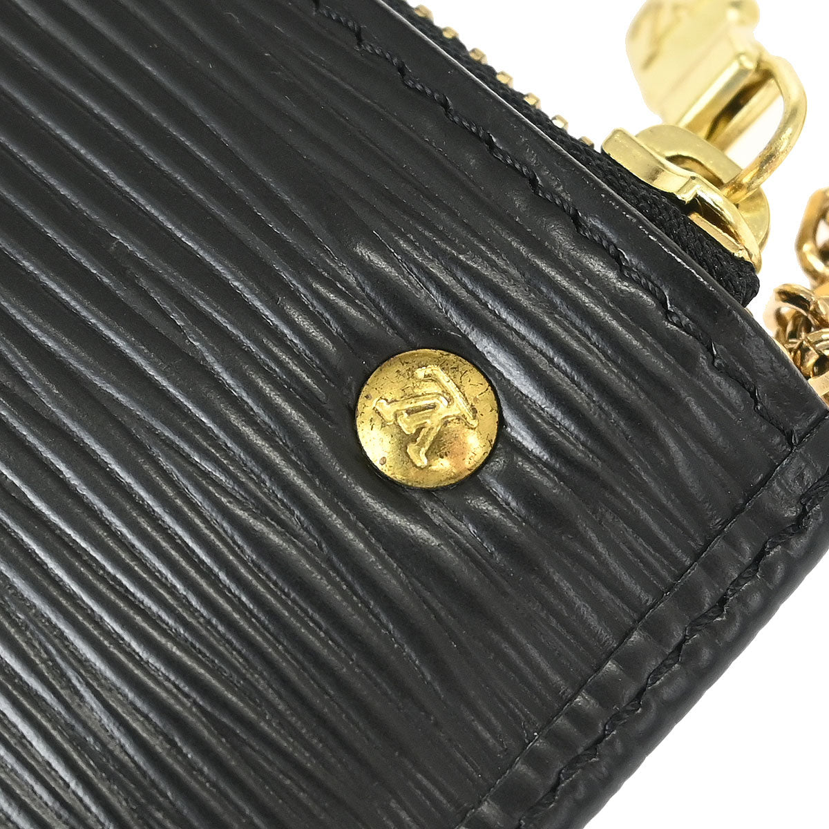 Louis Vuitton Black Epi Pochette Cles Coin Purse M63802