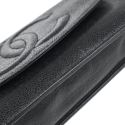 Chanel 1996-1997 Black Caviar Skin Timeless WOC Wallet on Chain Shoulder Bag