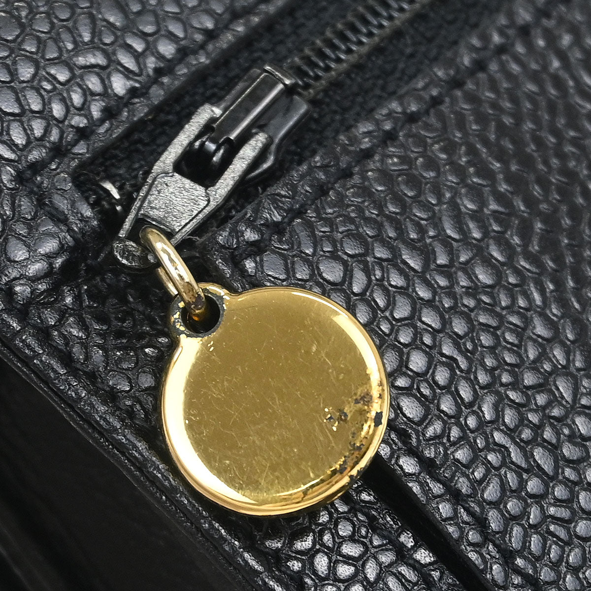 Chanel 1996-1997 Black Caviar Skin Timeless WOC Wallet on Chain Shoulder Bag