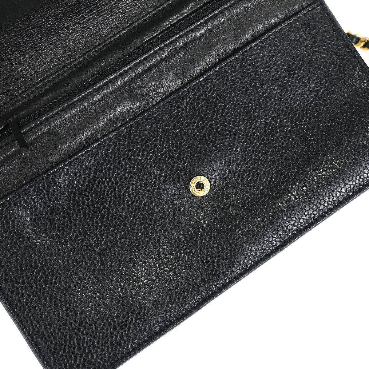 Chanel 1996-1997 Black Caviar Skin Timeless WOC Wallet on Chain Shoulder Bag