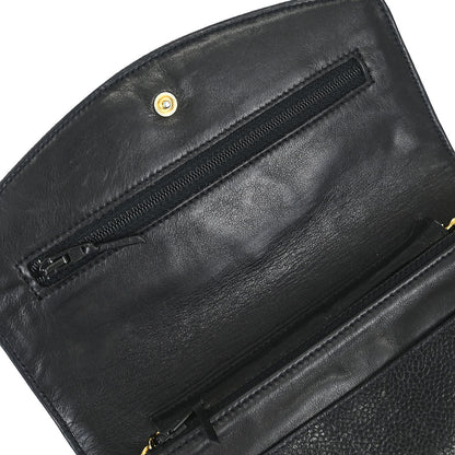 Chanel 1996-1997 Black Caviar Skin Timeless WOC Wallet on Chain Shoulder Bag
