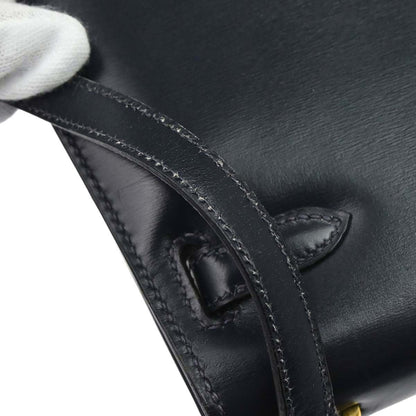 Hermes Navy Box Calf Mini Kelly 20 Sellier Shoulder Bag