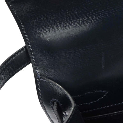 Hermes Navy Box Calf Mini Kelly 20 Sellier Shoulder Bag