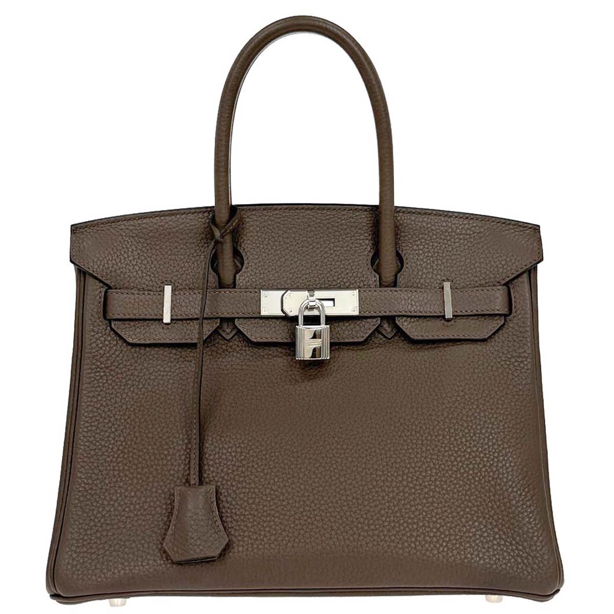 Hermes Taupe Gray Sauge Togo Birkin 30 Verso Handbag
