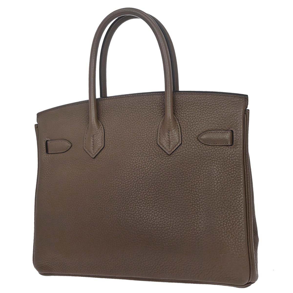 Hermes Taupe Gray Sauge Togo Birkin 30 Verso Handbag