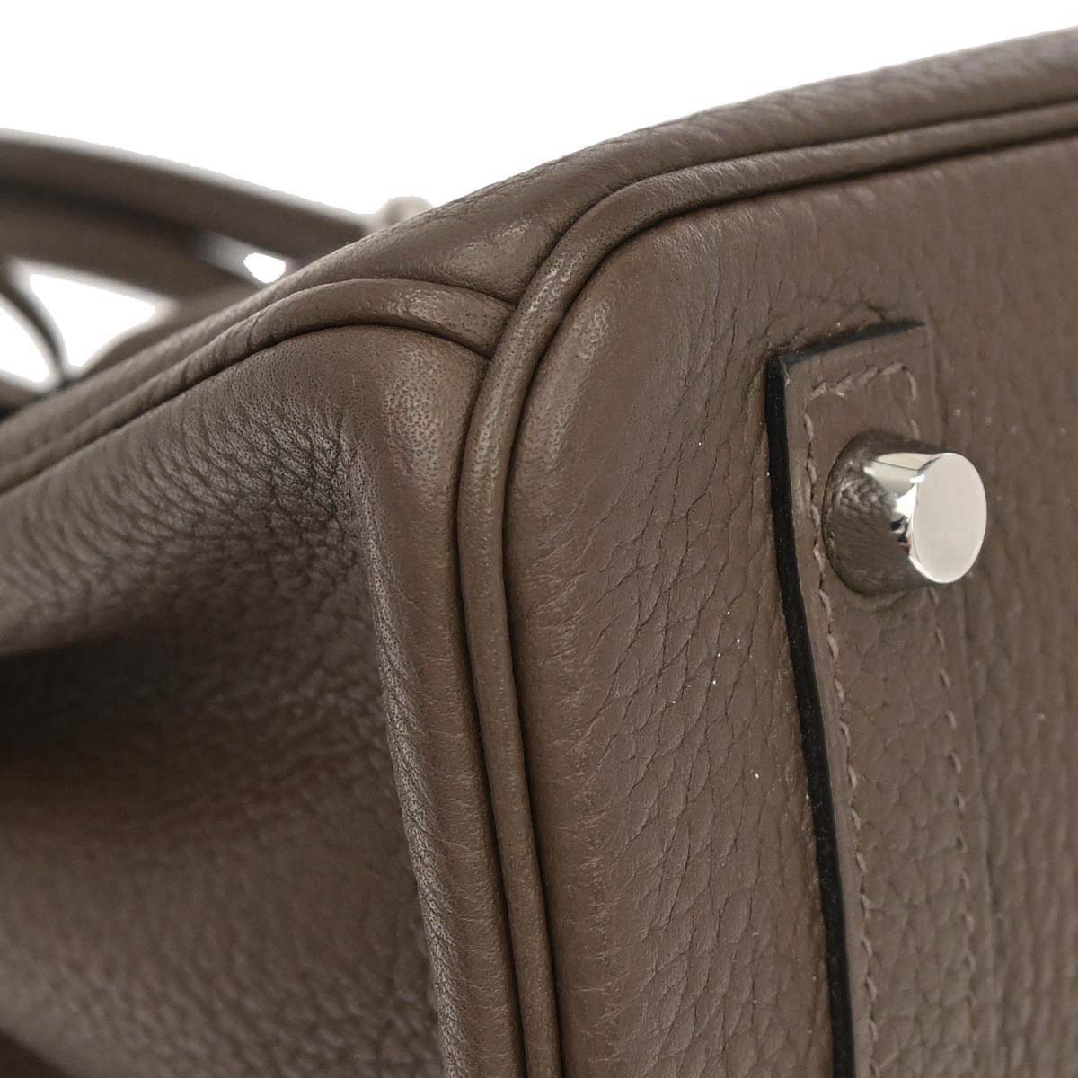 Hermes Taupe Gray Sauge Togo Birkin 30 Verso Handbag